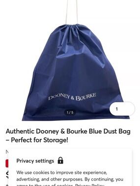Dooney & Bourke Blue Storage Bag large